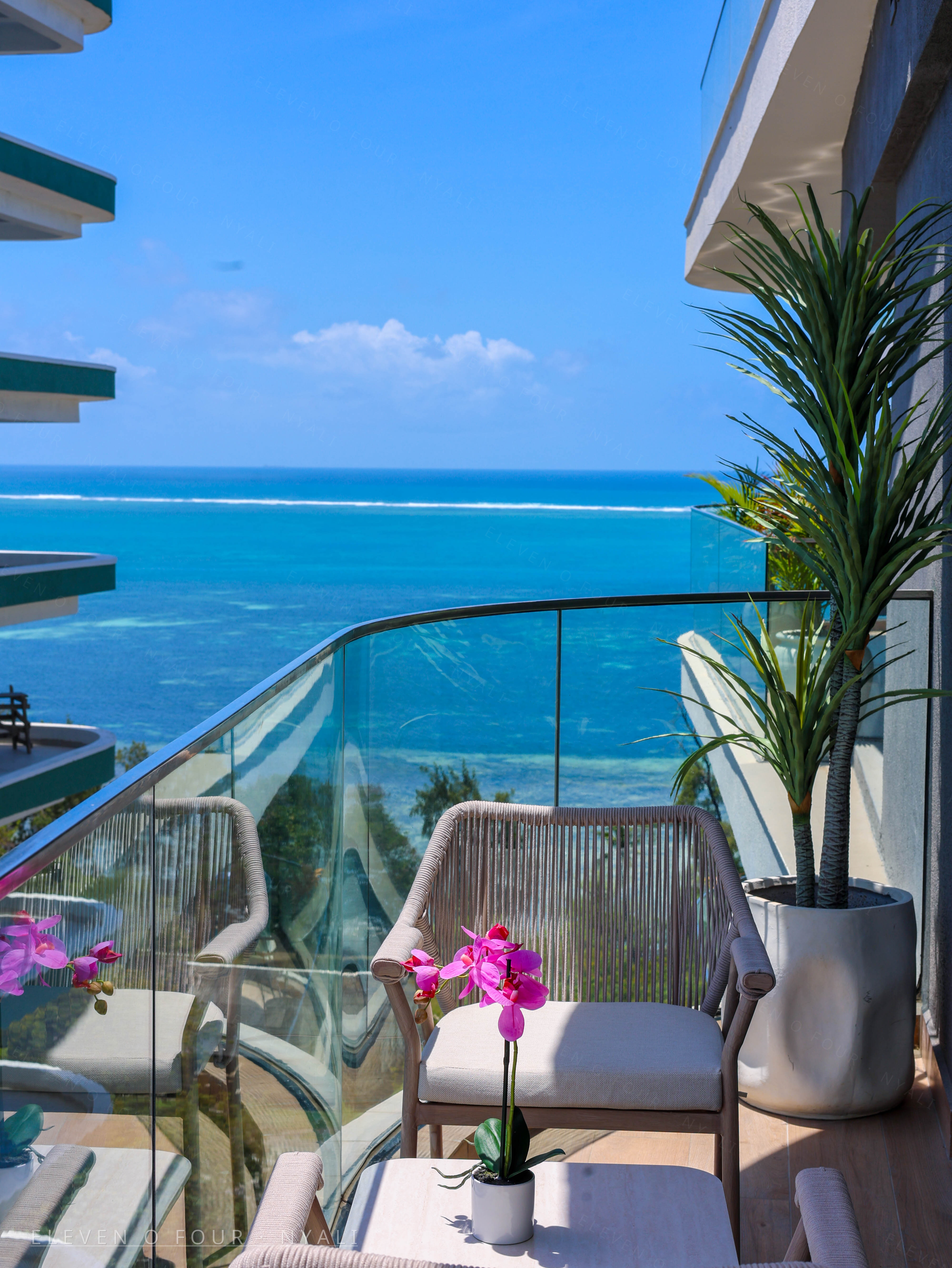 Ocean view from the apartment balcony
