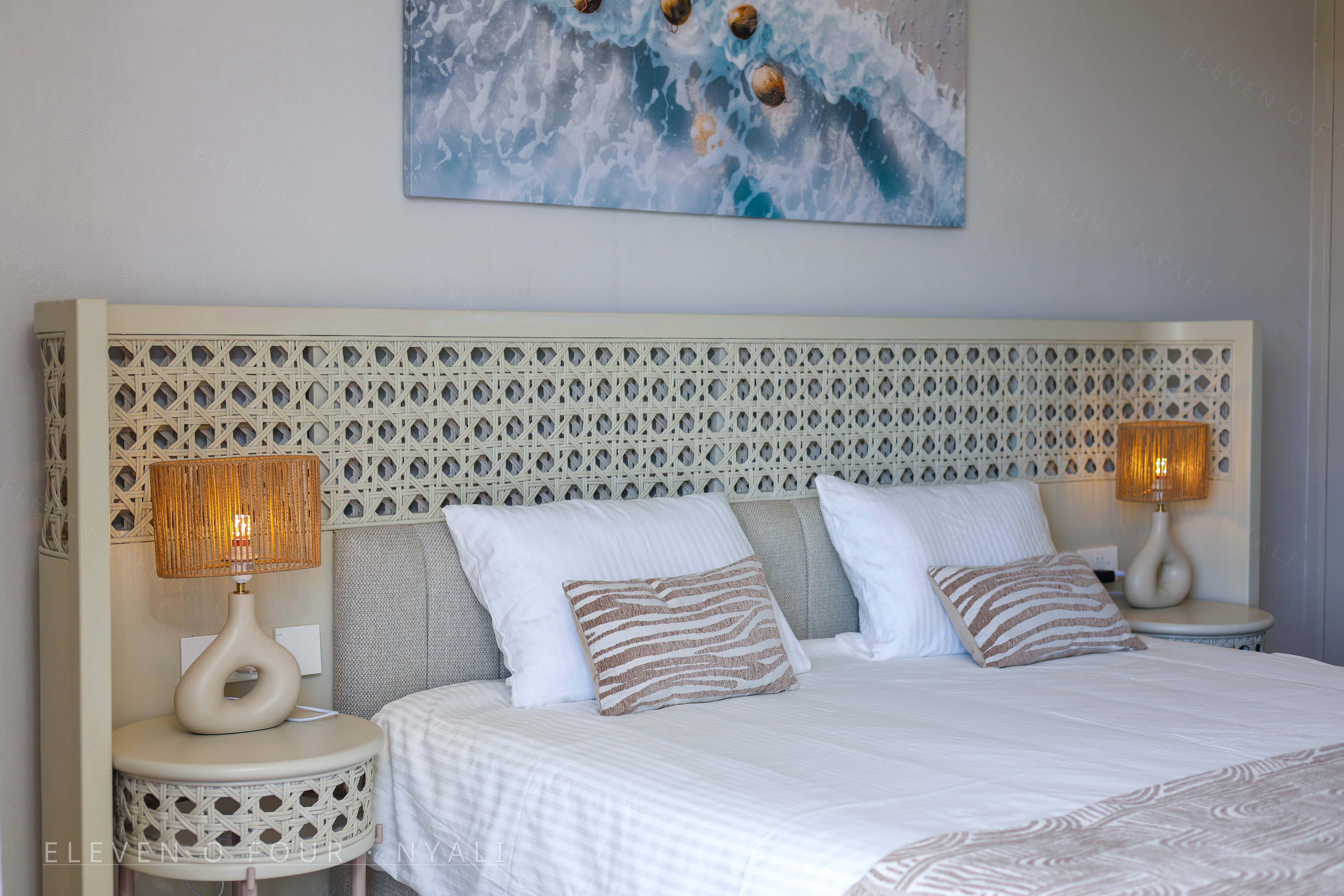 Calm bedroom with a king-size bed
